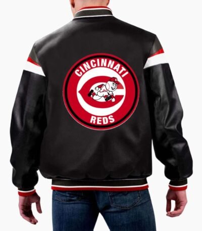 MLB Cincinnati Reds Varsity Leather Jacket