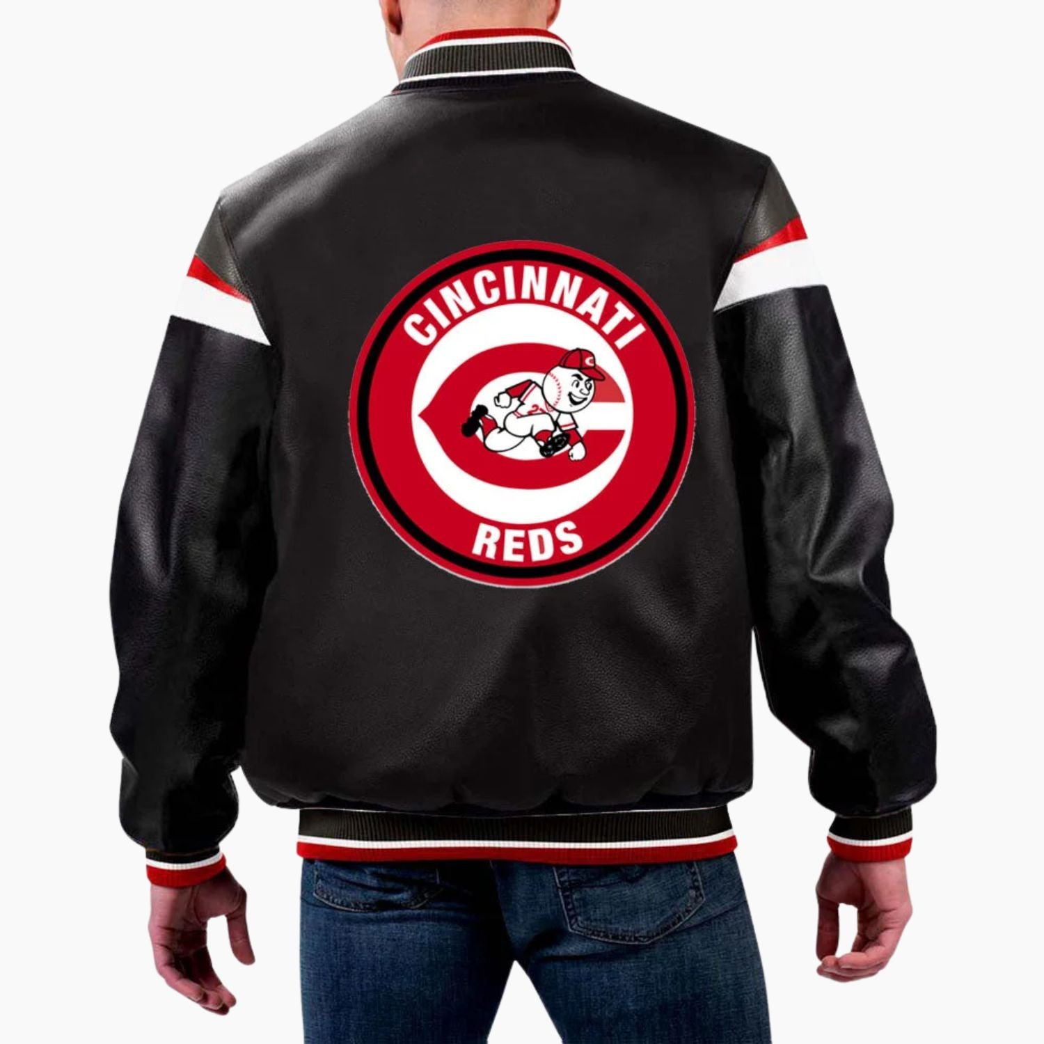 MLB Cincinnati Reds Varsity Leather Jacket MLB Cincinnati Reds Varsity Leather Jacket