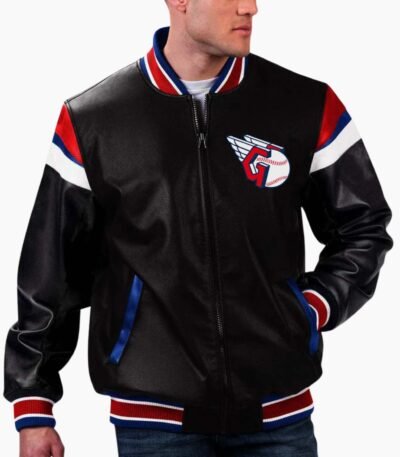 MLB Cleveland Guardians Varsity Leather Jacket