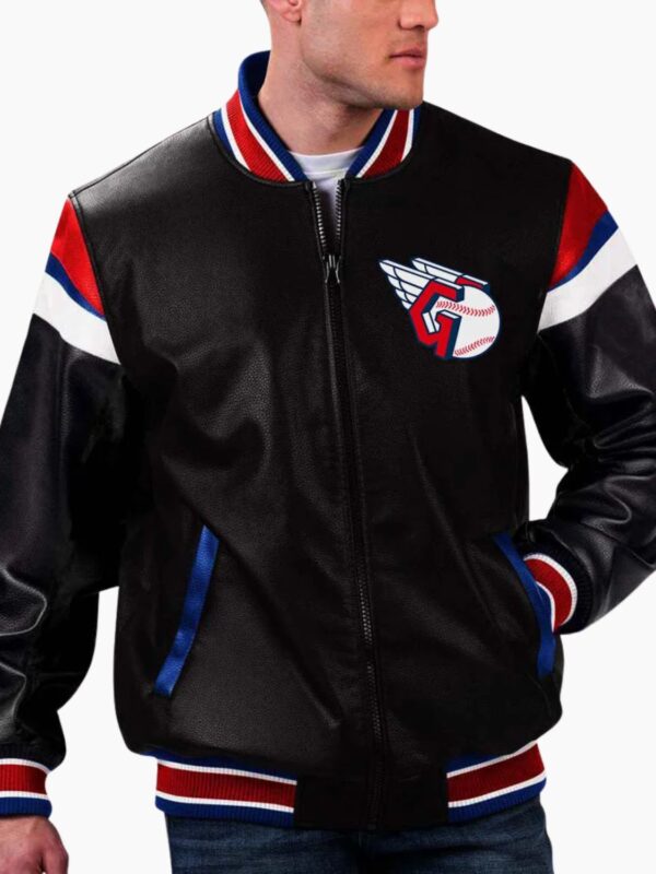 MLB Cleveland Guardians Varsity Leather Jacket