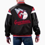MLB Cleveland Guardians Varsity Leather Jacket