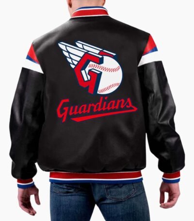 MLB Cleveland Guardians Varsity Leather Jacket