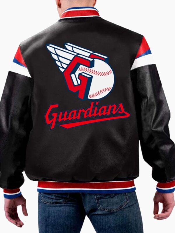MLB Cleveland Guardians Varsity Leather Jacket