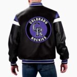 MLB Colorado Rockies Varsity Leather Jacket