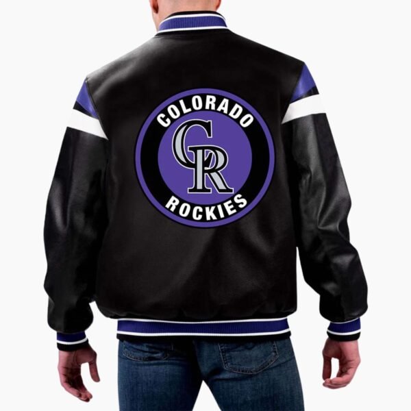 MLB Colorado Rockies Varsity Leather Jacket