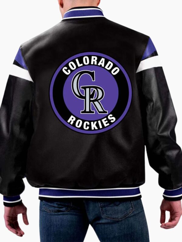 MLB Colorado Rockies Varsity Leather Jacket