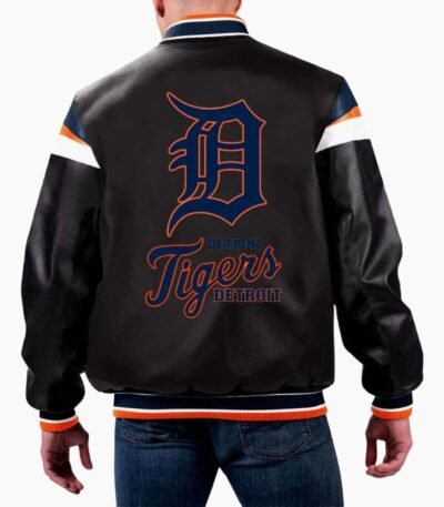MLB Detroit Tigers Varsity Leather Jacket