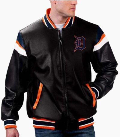 MLB Detroit Tigers Varsity Leather Jacket