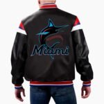 MLB Miami Marlins Varsity Leather Jacket