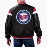 MLB Minnesota Twins Varsity Leather Jacket