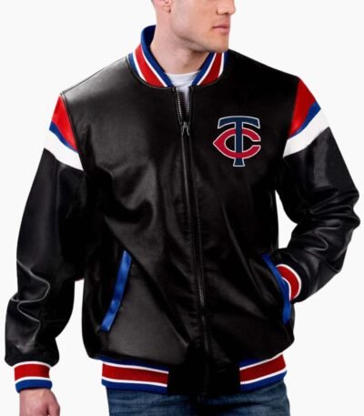 MLB Minnesota Twins Varsity Leather Jacket