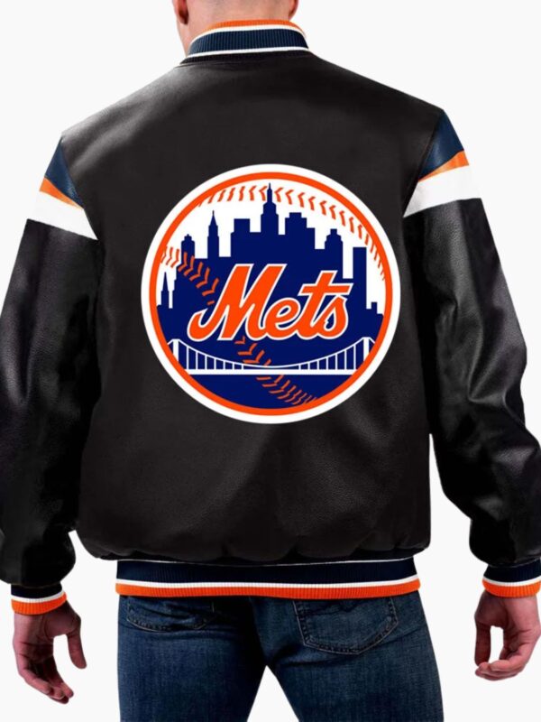 MLB New York Mets Varsity Leather Jacket