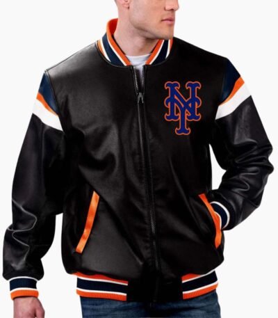 MLB New York Mets Varsity Leather Jacket