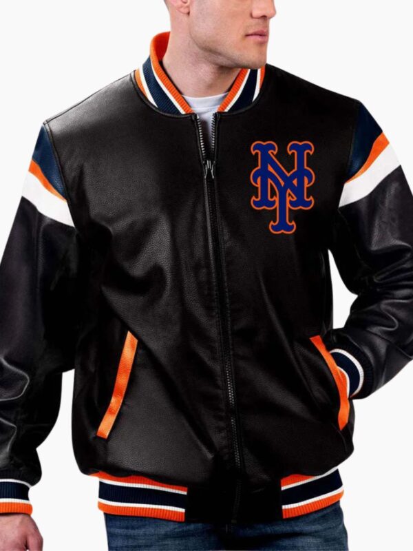 MLB New York Mets Varsity Leather Jacket