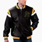 MLB Oakland Athletics Varsity Leather Jacket