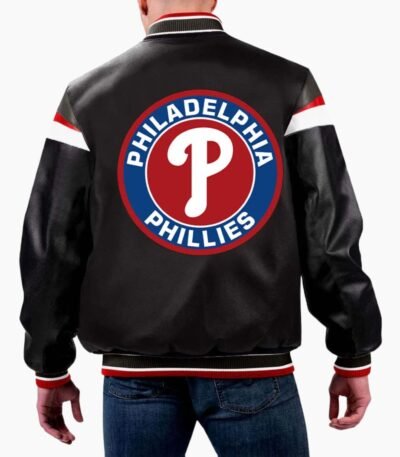 MLB Philadelphia Phillies Varsity Leather Jacket