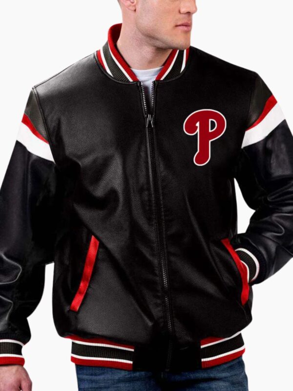 MLB Philadelphia Phillies Varsity Leather Jacket