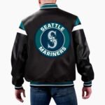 MLB Seattle Mariners Varsity Leather Jacket