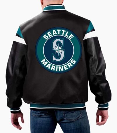 MLB Seattle Mariners Varsity Leather Jacket