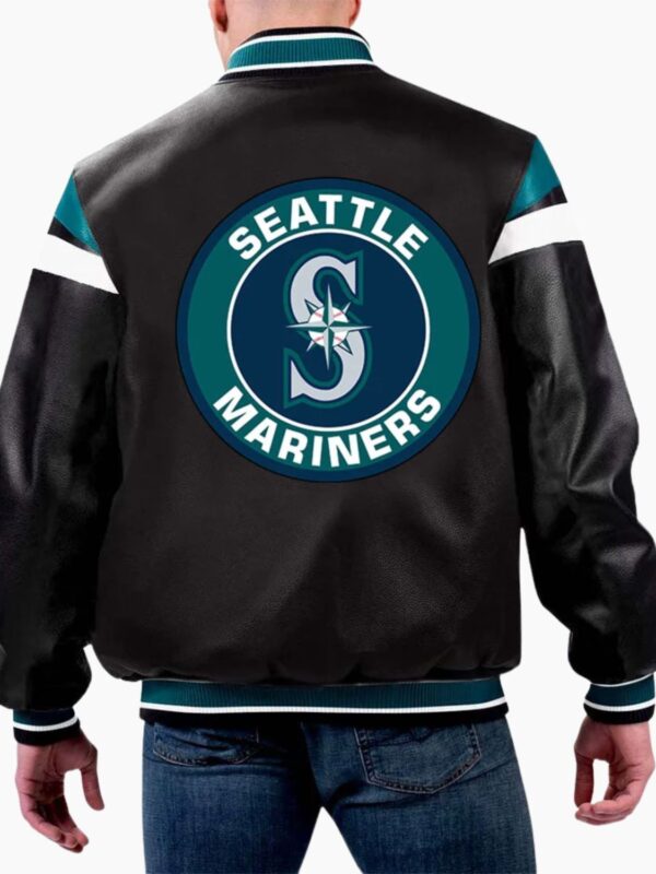 MLB Seattle Mariners Varsity Leather Jacket