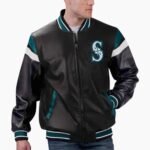 MLB Seattle Mariners Varsity Leather Jacket