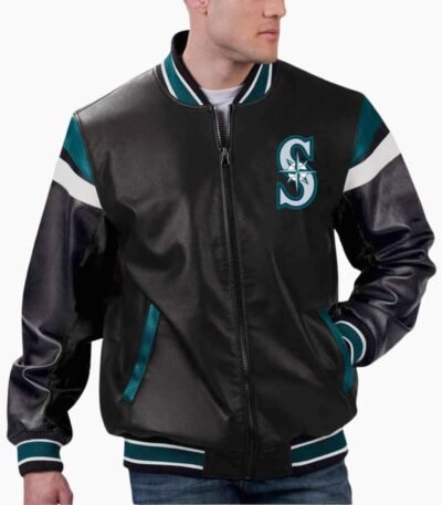 MLB Seattle Mariners Varsity Leather Jacket
