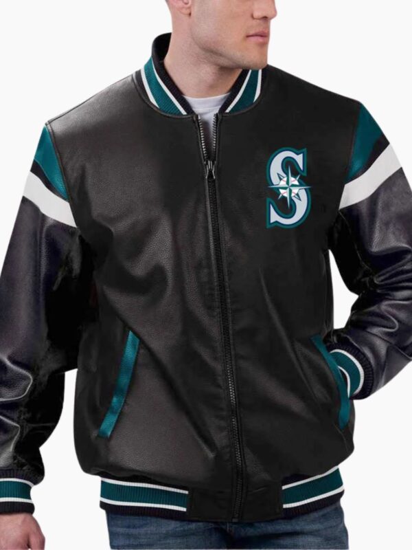 MLB Seattle Mariners Varsity Leather Jacket