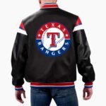 MLB Texas Rangers Varsity Leather Jacket