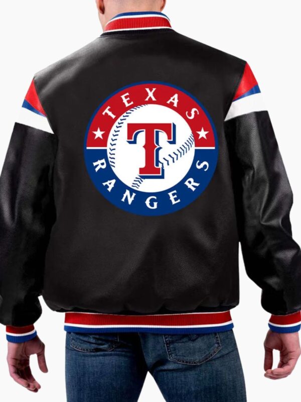 MLB Texas Rangers Varsity Leather Jacket