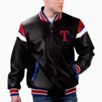 MLB Texas Rangers Varsity Leather Jacket