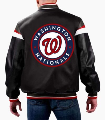 MLB Washington Nationals Varsity Leather Jacket