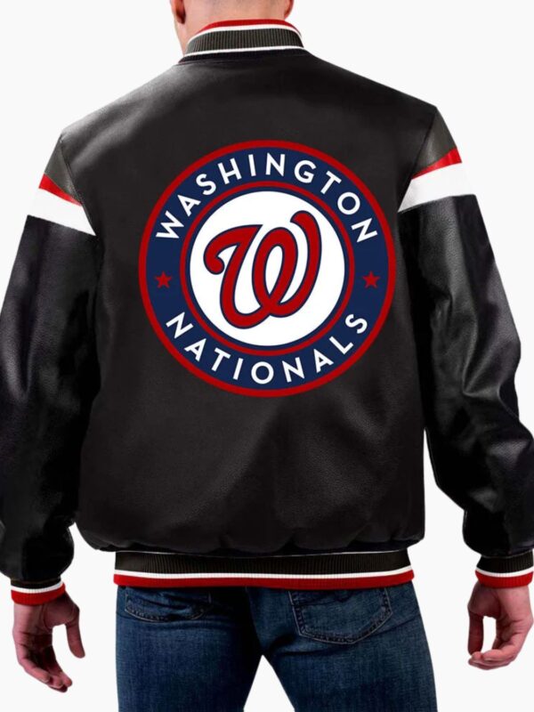 MLB Washington Nationals Varsity Leather Jacket