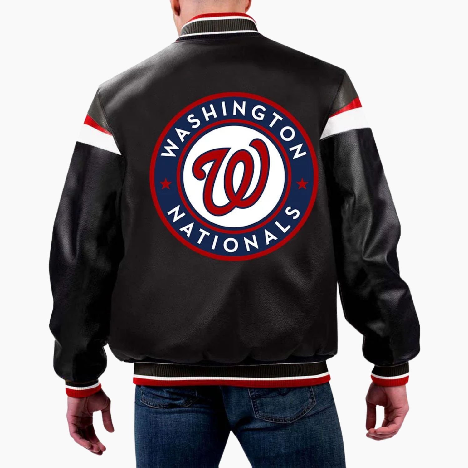 MLB Washington Nationals Varsity Leather Jacket MLB Washington Nationals Varsity Leather Jacket