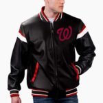 MLB Washington Nationals Varsity Leather Jacket