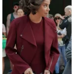 Mae Silver Boston Blue Maroon Jacket
