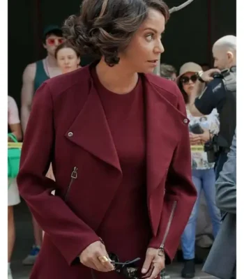 Mae Silver Boston Blue Maroon Jacket