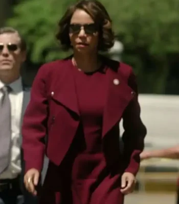 Mae Silver Boston Blue Maroon Jacket