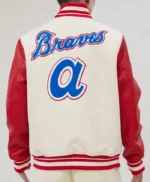 Atlanta Braves Mash Up Off White Varsity Jacket