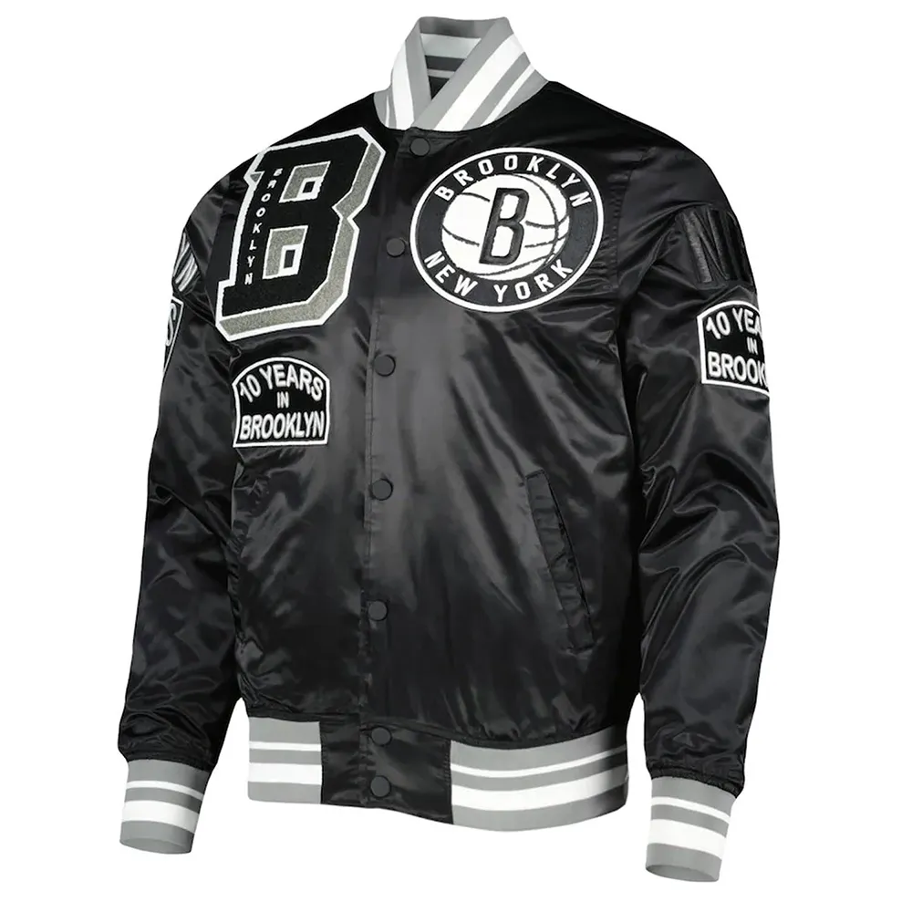 Mash Up Capsule Brooklyn Nets Satin Jacket Mash Up Capsule Brooklyn Nets Satin Jacket
