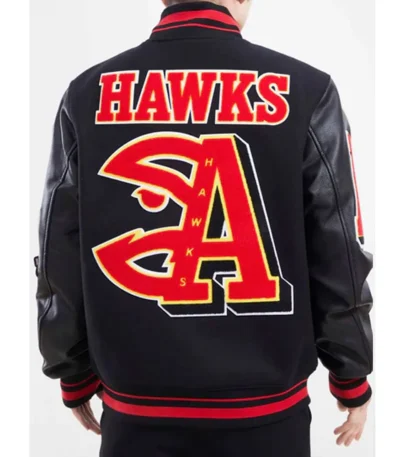 Mashup Atlanta Hawks Black Varsity Jacket