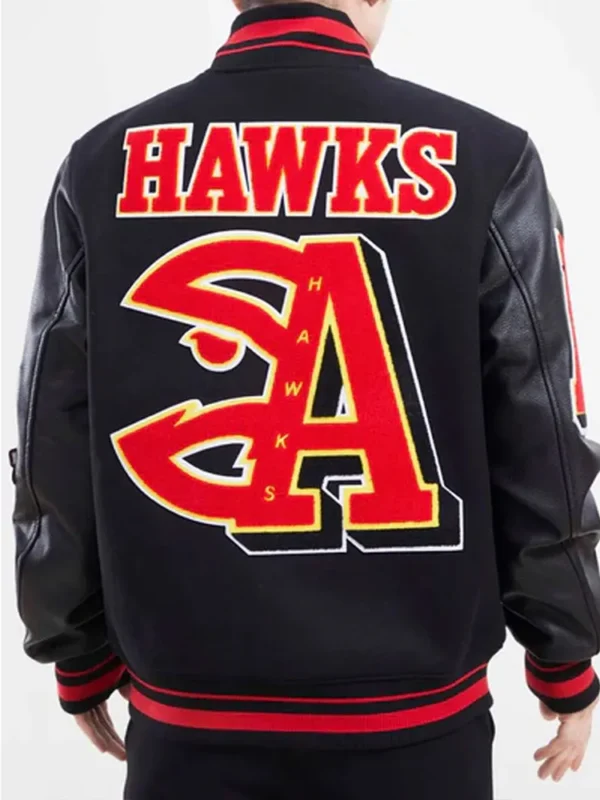 Mashup Atlanta Hawks Black Varsity Jacket