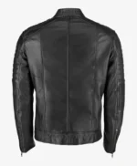 Mens Black Cafe Racer Leather Jacket