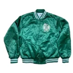 Mens Boston Celtics Jacket Vintage Bomber Chalk Line Rare Satin