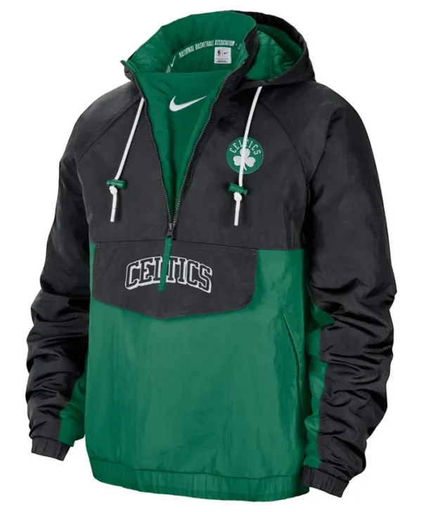 Men’s Colorblock Green Boston Celtics Windbreaker Hoodie Jacket