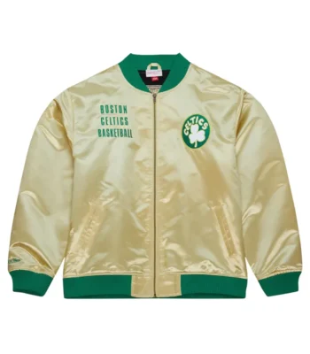 Men’s Vintage Gold Boston Celtics Satin Jacket