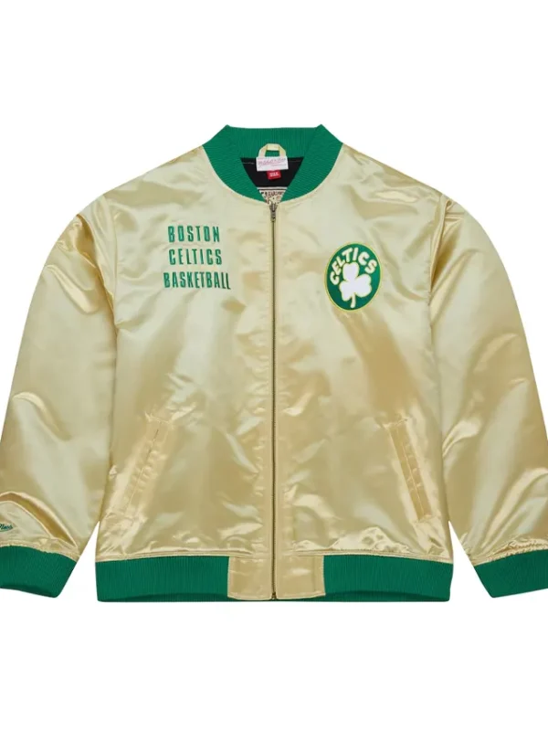 Men’s Vintage Gold Boston Celtics Satin Jacket