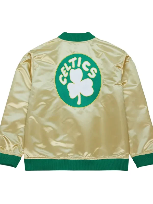 Men’s Vintage Gold Boston Celtics Satin Jacket