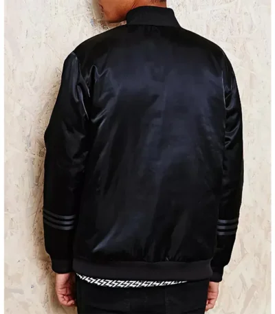 NBA Brooklyn Nets Black Satin Jacket