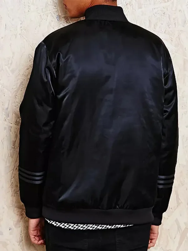 NBA Brooklyn Nets Black Satin Jacket