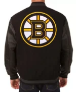 Black Boston Bruins Varsity Wool/Leather Jacket
